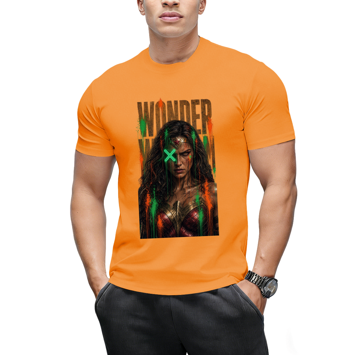 Green X Rebel Art Men's T-Shirt for Festival Wear