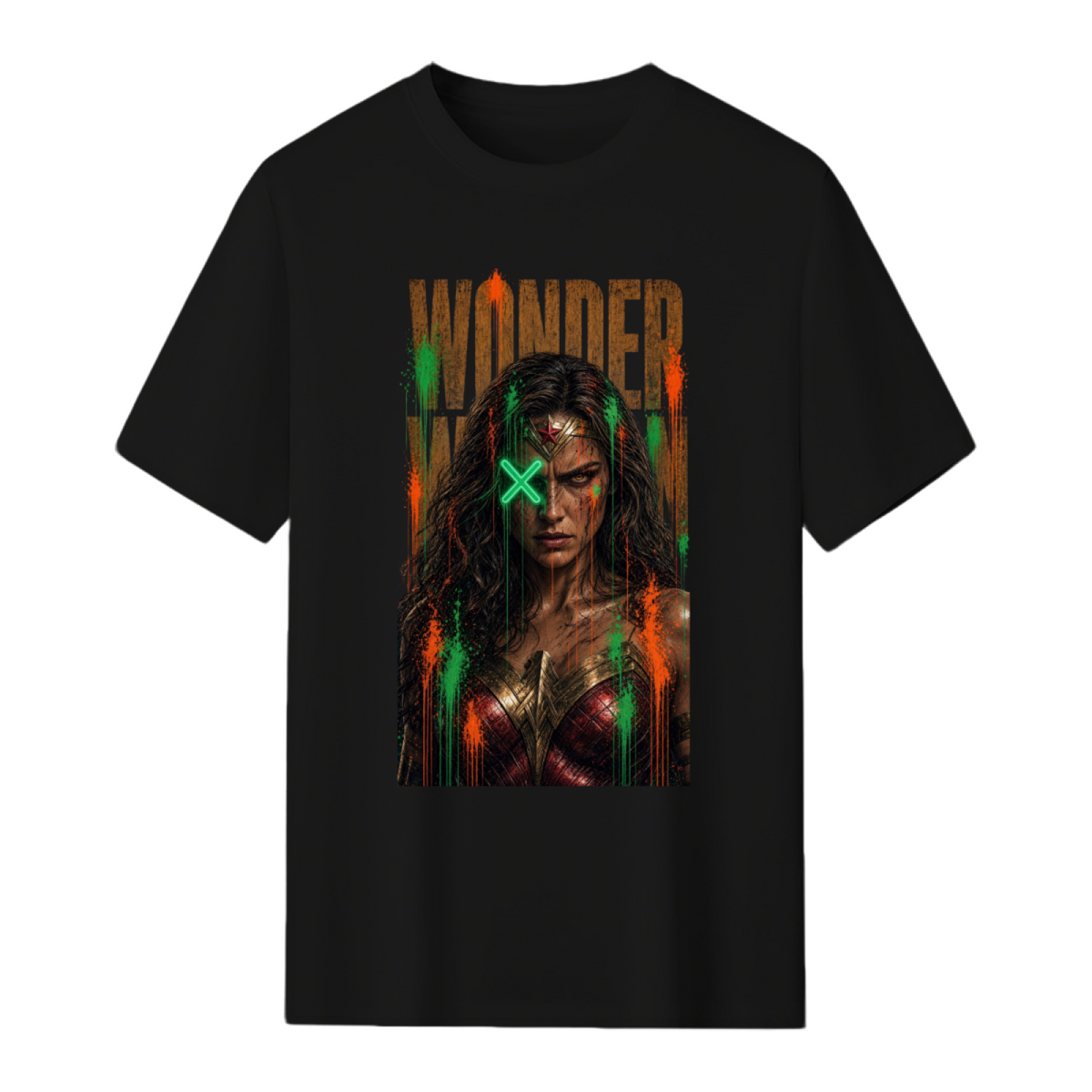 Green X Rebel Art Men's T-Shirt for Festival Wear