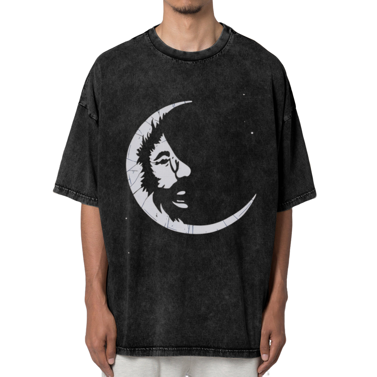 Front view of Grateful Dead Jerry Garcia - Jerry Moon washed graphic T-shirt