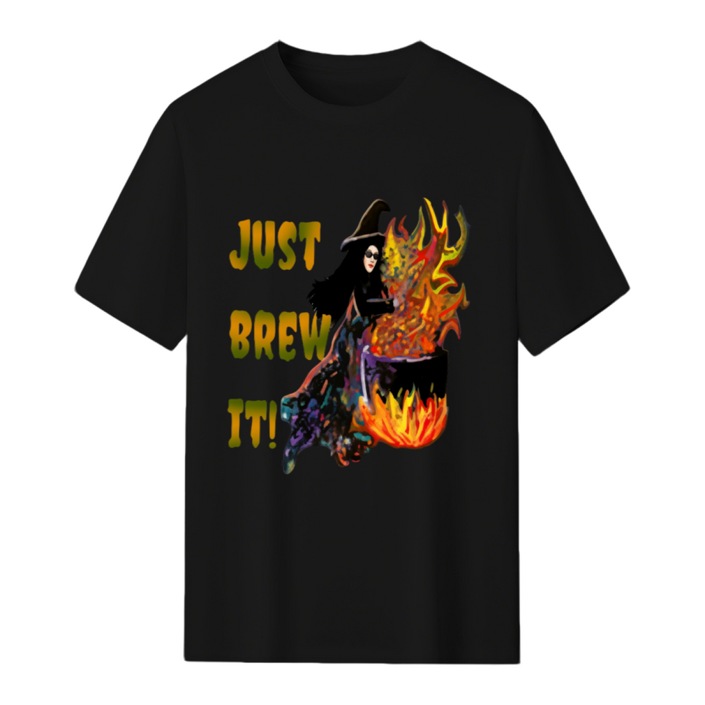 Just Brew It - Halloween Witch Graphic T-Shirt