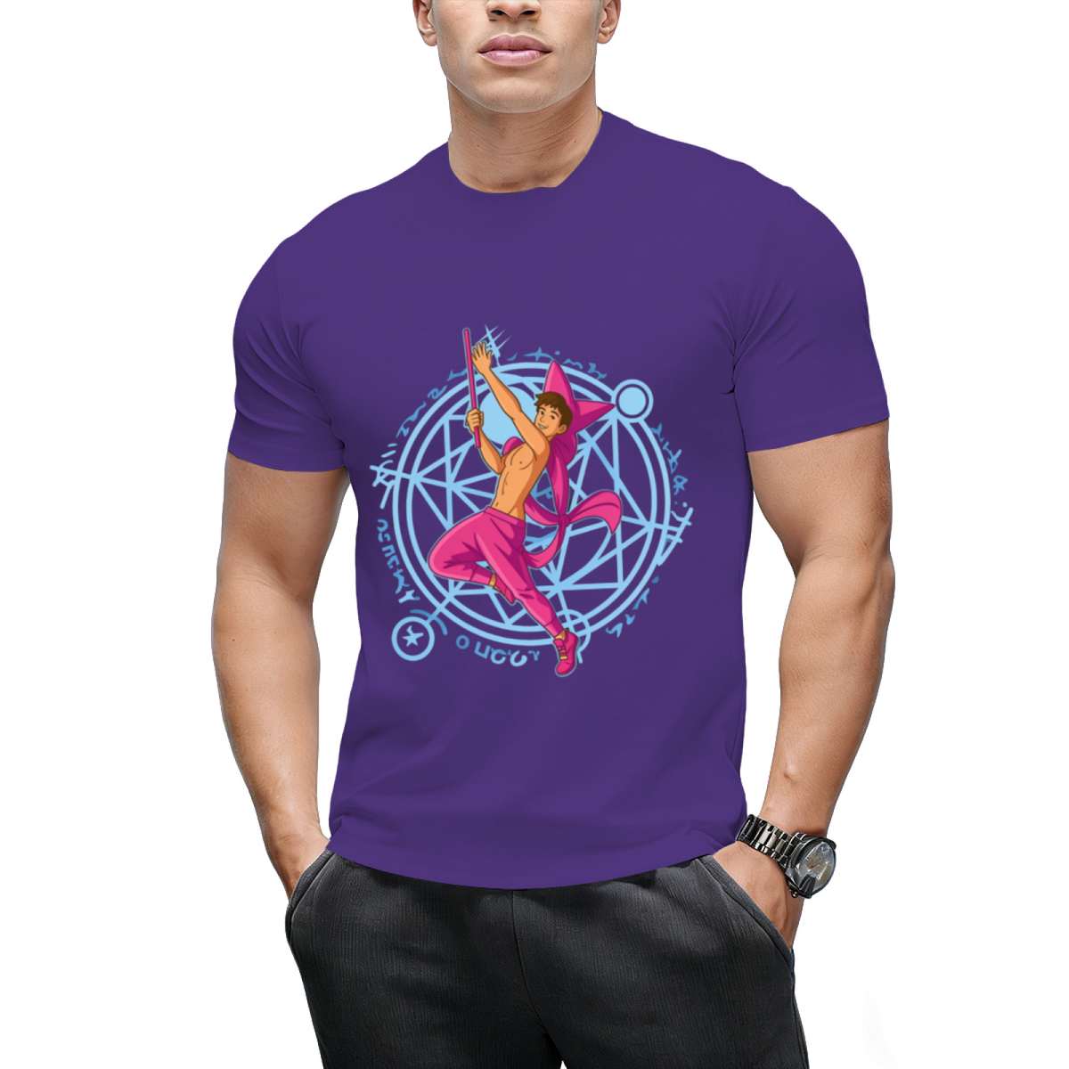 Witch Boy Amethyst Graphic T-Shirt