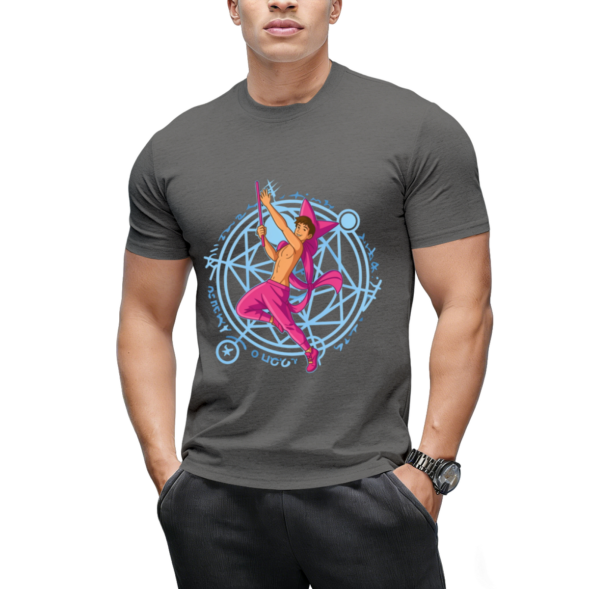 Witch Boy Amethyst Graphic T-Shirt