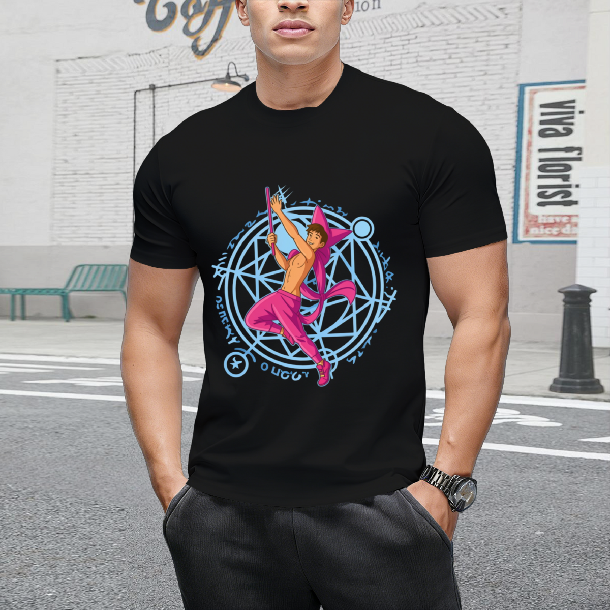 Witch Boy Amethyst Graphic T-Shirt