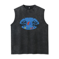 Grateful Dead washed graphic tank top with Steal Your Face Beach Zip graphic