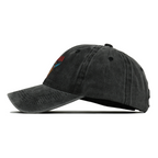 Nirvana In Utero Black Graphic Washed Baseball Cap; dark Nirvana In Utero album-inspired design