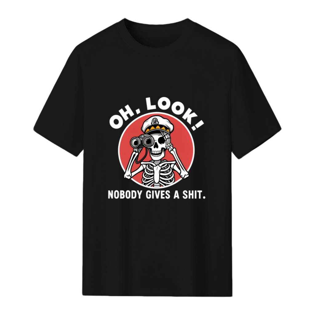 Oh Look Nobody Gives a Skeleton Graphic T-Shirt
