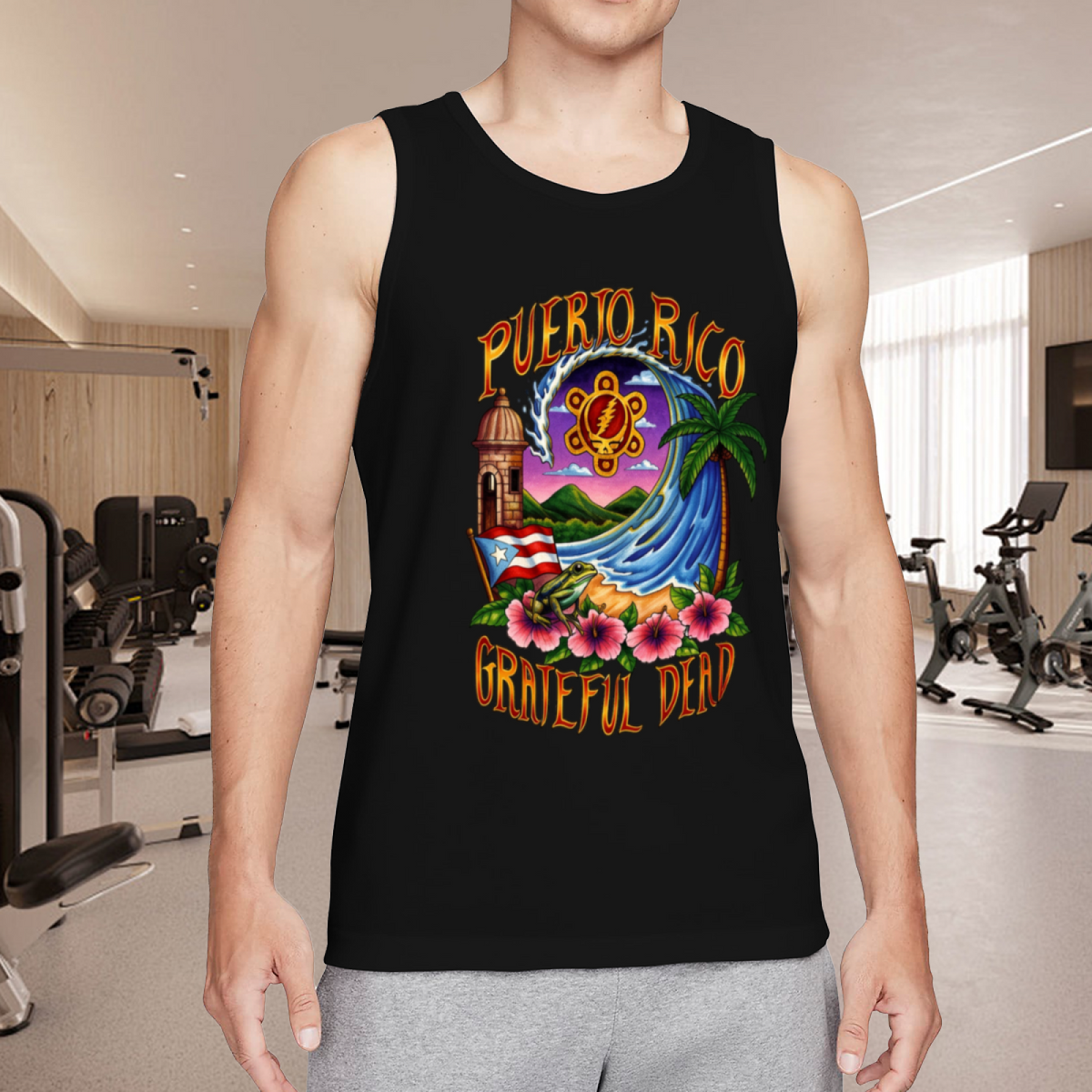 Grateful Dead Puerto Rico United States of Dead graphic tank top product image