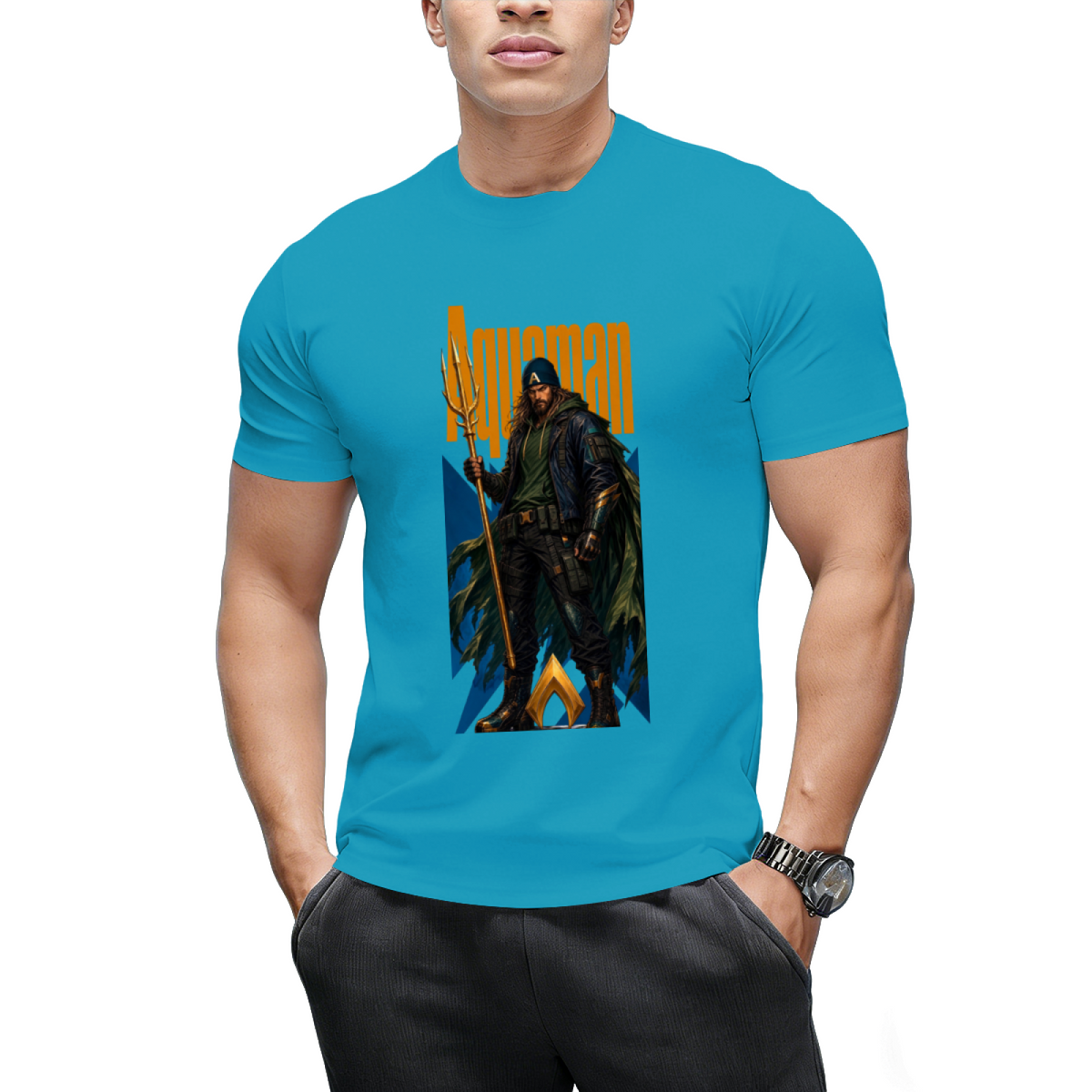 Turquoise X Portrait Men's T-Shirt for Festivals