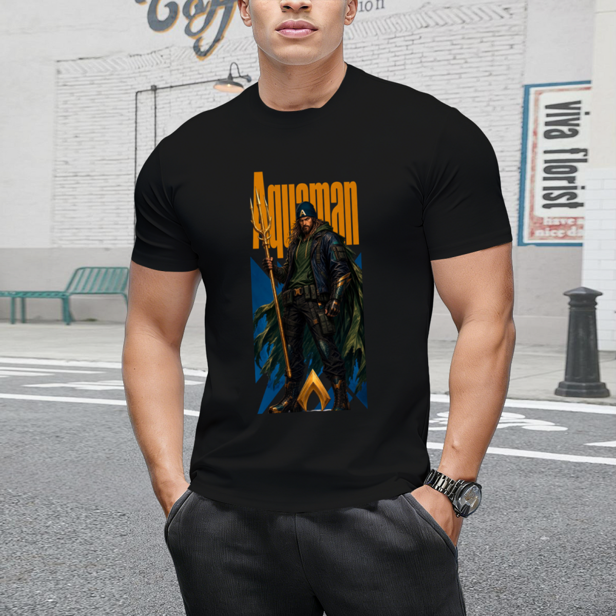 Turquoise X Portrait Men's T-Shirt for Festivals