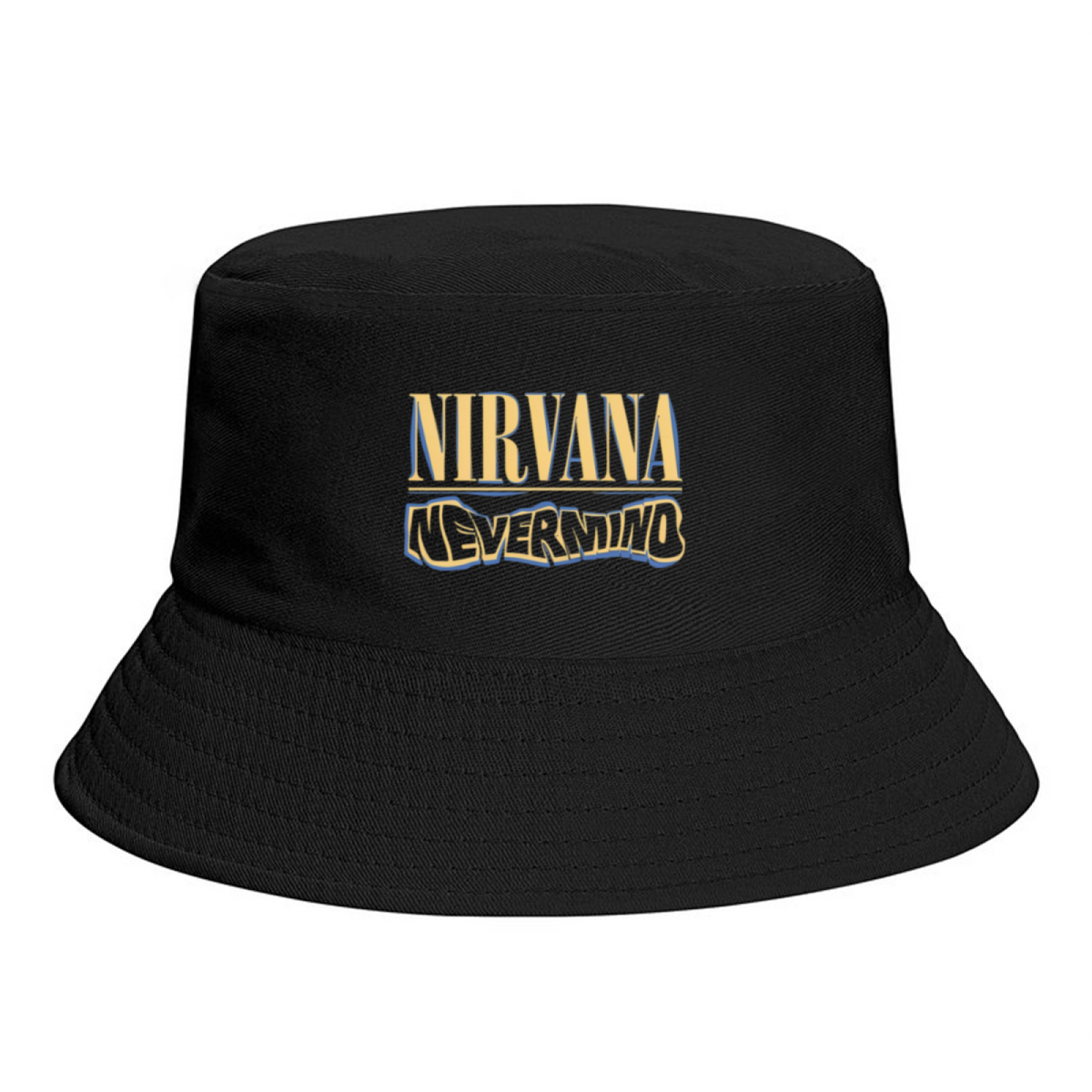 Nirvana Nevermind Logo Bucket Hat with Nevermind album logo design