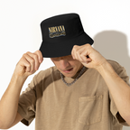 Bucket hat product image showing Nevermind album logo design