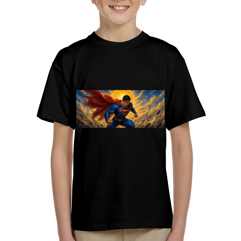 Sunlit Flight Panorama Kid's T-Shirt for Vacation Days
