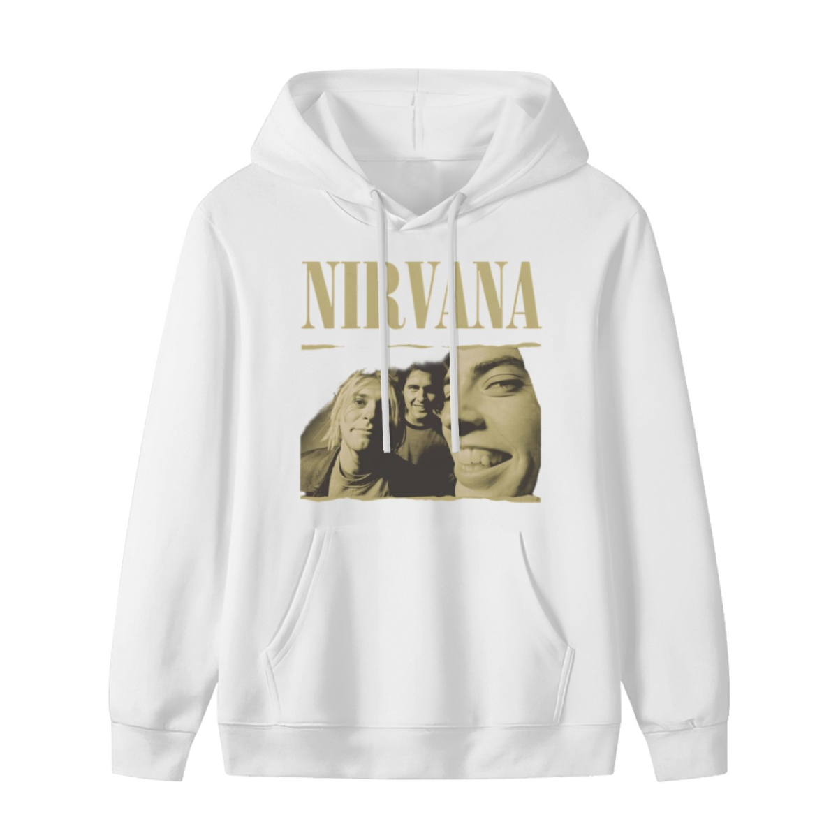 Nirvana Torn Edge Vintage Band Photo Hoodie