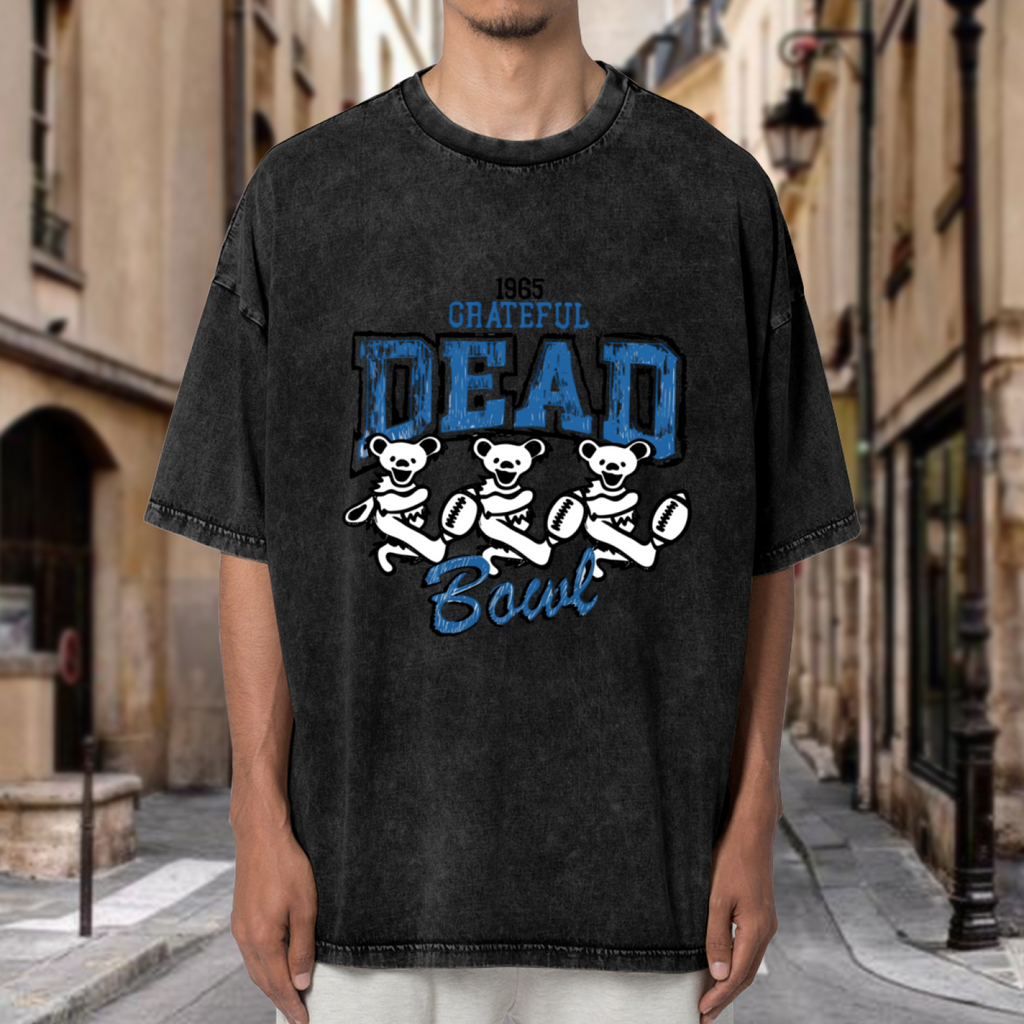 Grateful Dead Bear Football washed graphic T-shirt, product image