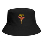 Nirvana In Utero Angel Bucket Hat with In Utero winged angel illustration