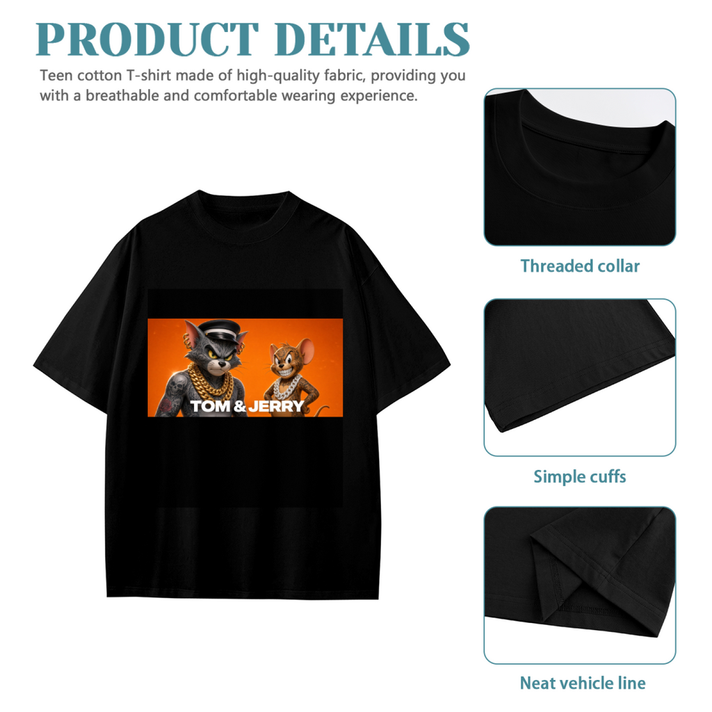 Gold Chain Animal Crew Kid's T-Shirt for Family Festivals