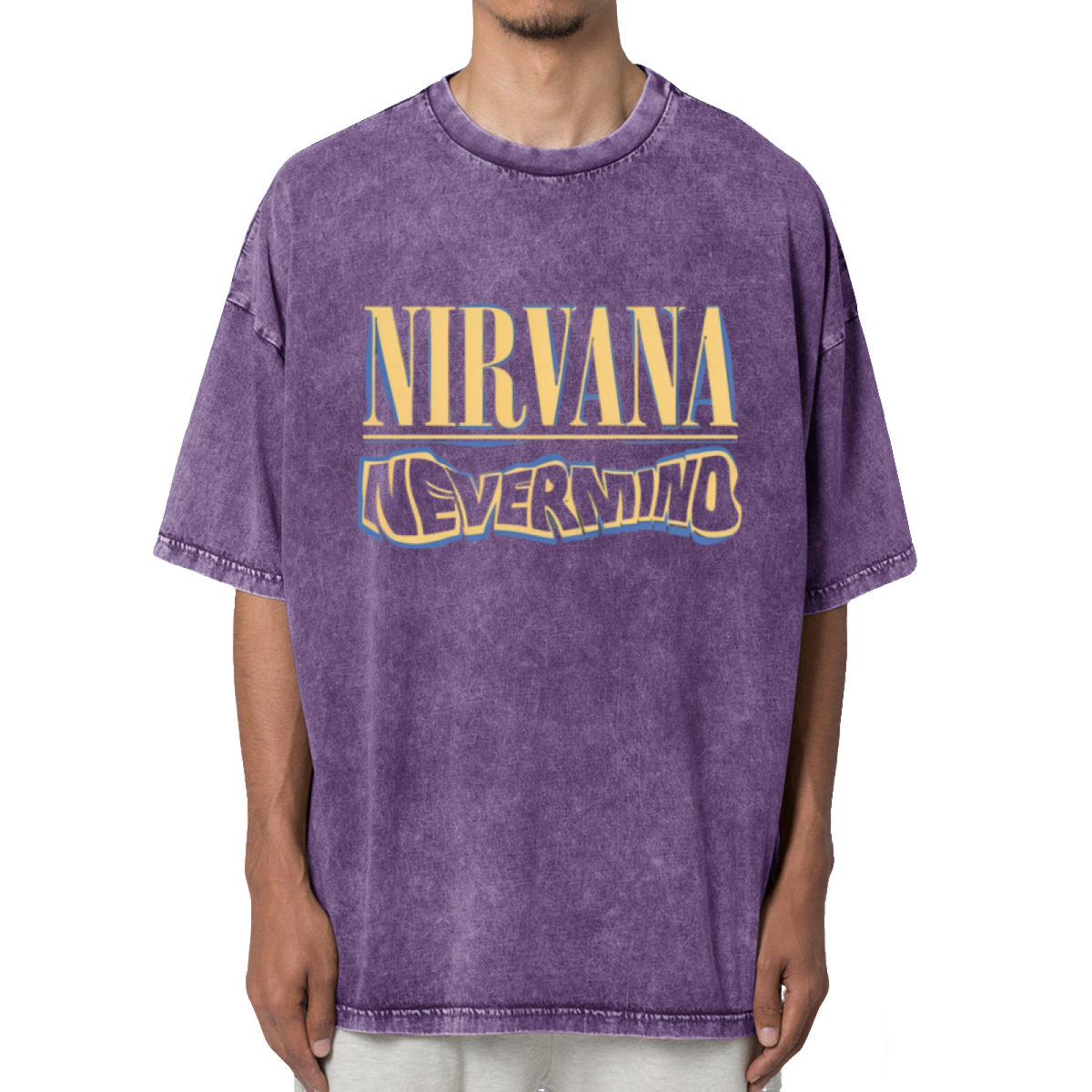 Nirvana Nevermind Logo Washed Graphic Tee