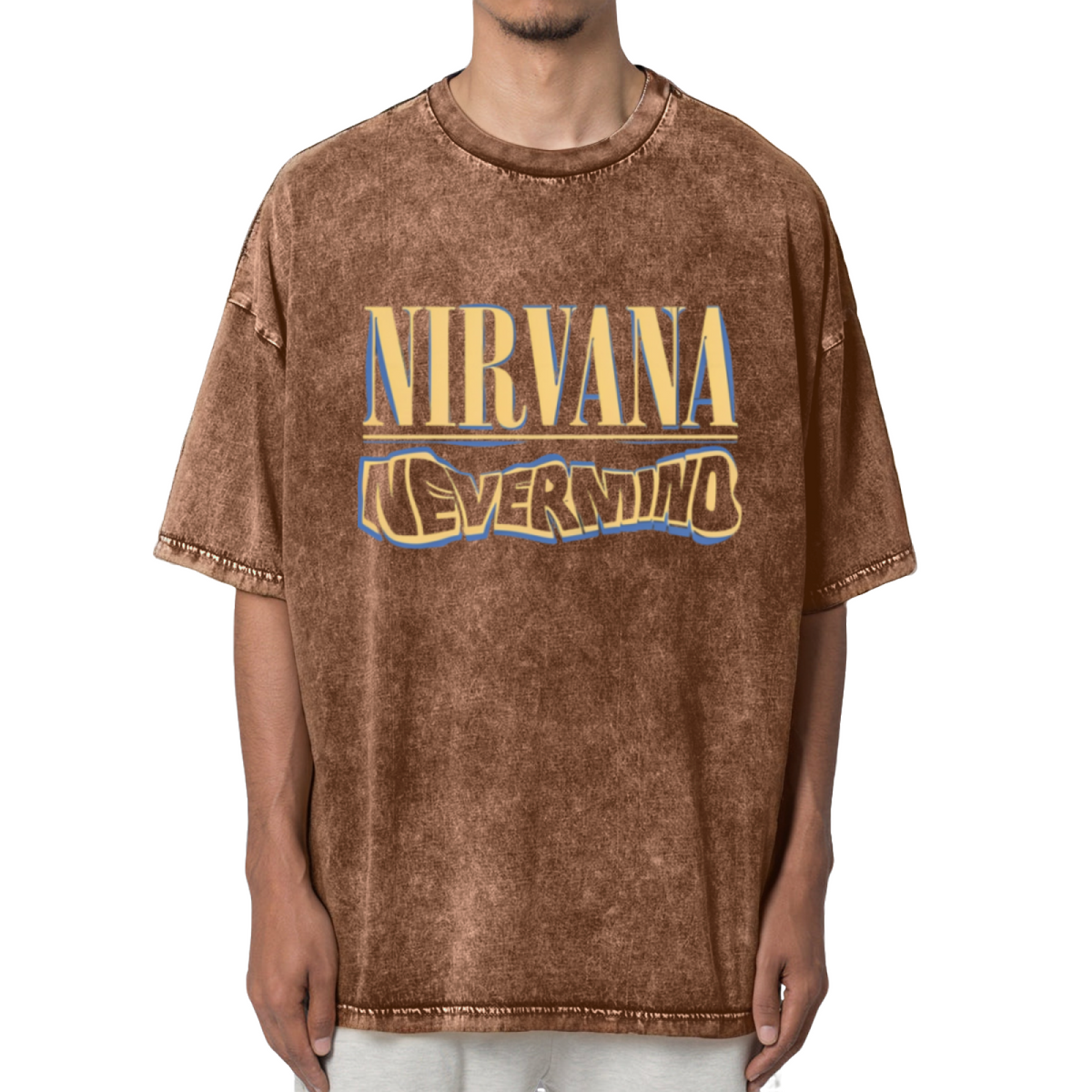 Nirvana Nevermind Logo Washed Graphic Tee