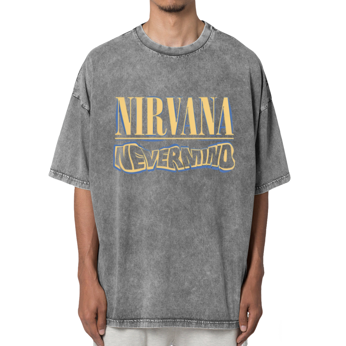 Nirvana Nevermind Logo Washed Graphic Tee