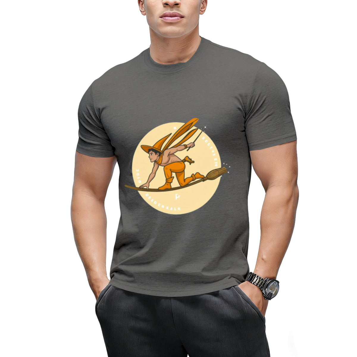 Witch Boy - Orange Citrine Graphic T-Shirt