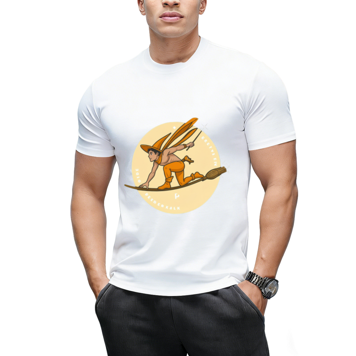Witch Boy - Orange Citrine Graphic T-Shirt