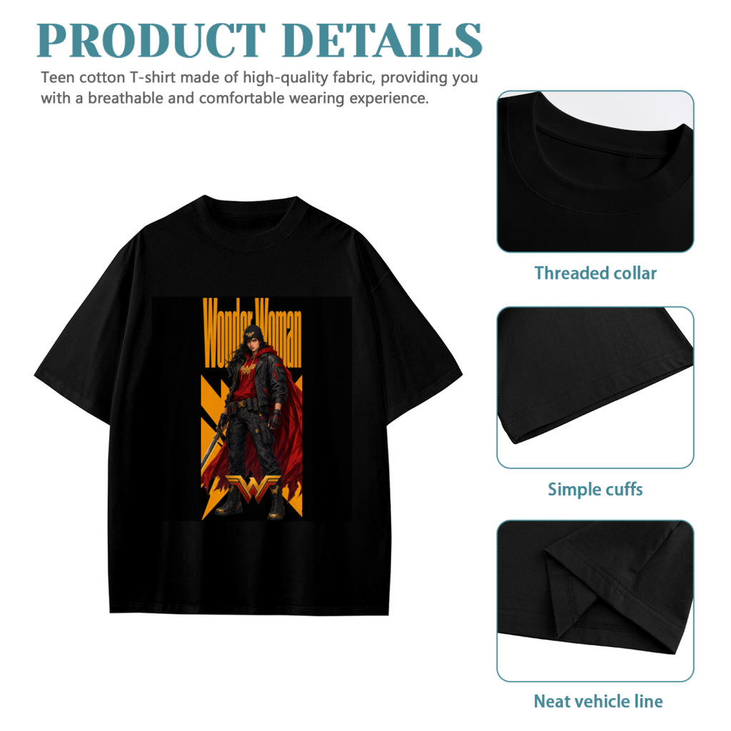 Red Cape Street Rebel Kid's T-Shirt for City Outfits