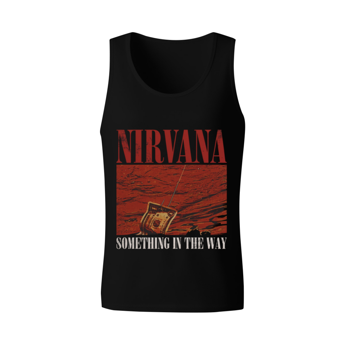 Nirvana Something in the Way Red Radio Graphic Tank Top product image featuring Something in the Way red radio illustration