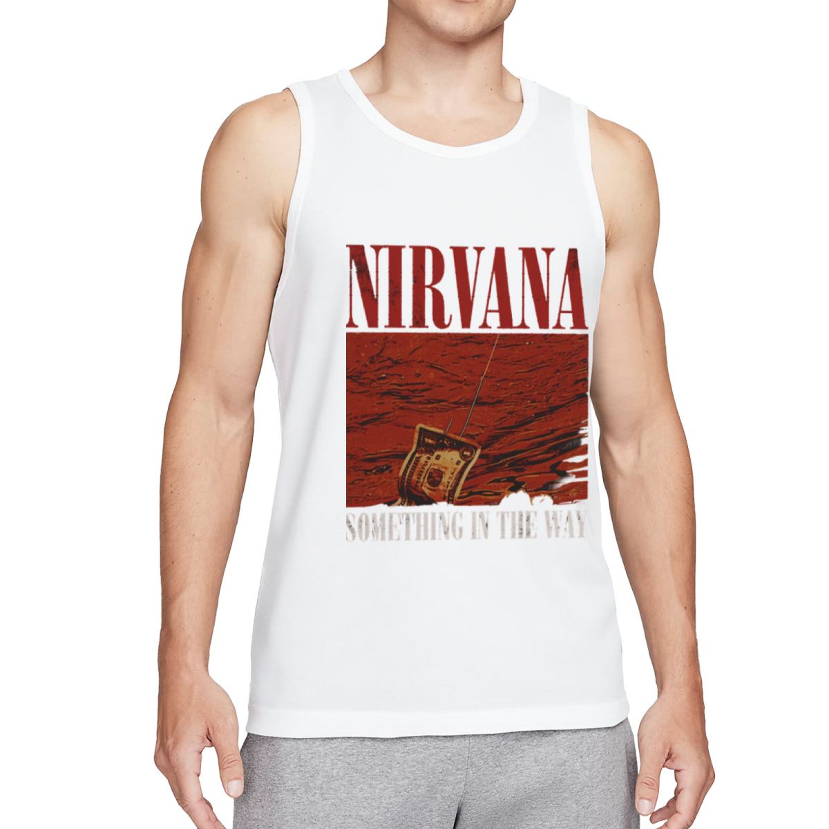 Nirvana Something in the Way Red Radio Graphic Tank Top