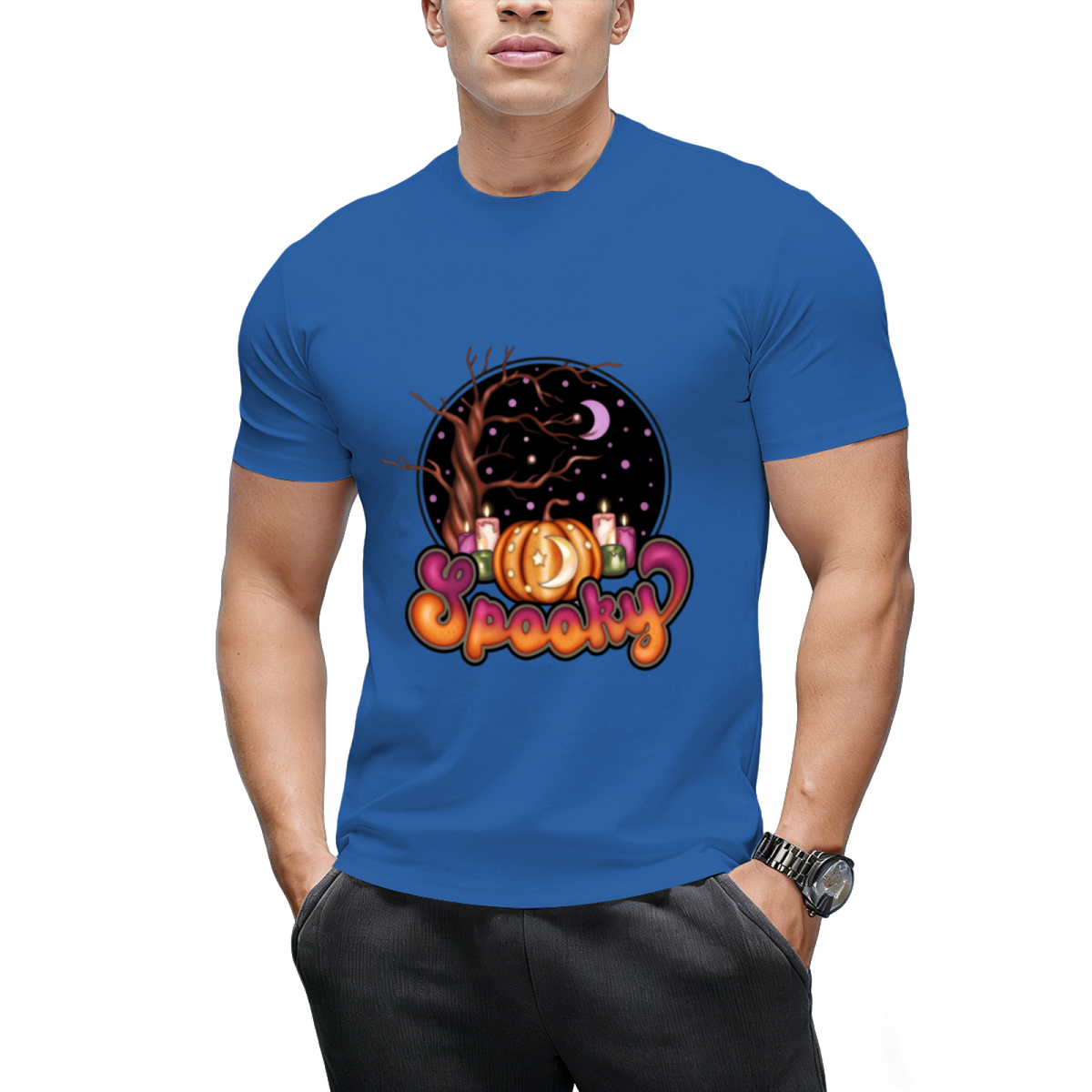 Spooky Retro Halloween Design Graphic T-Shirt