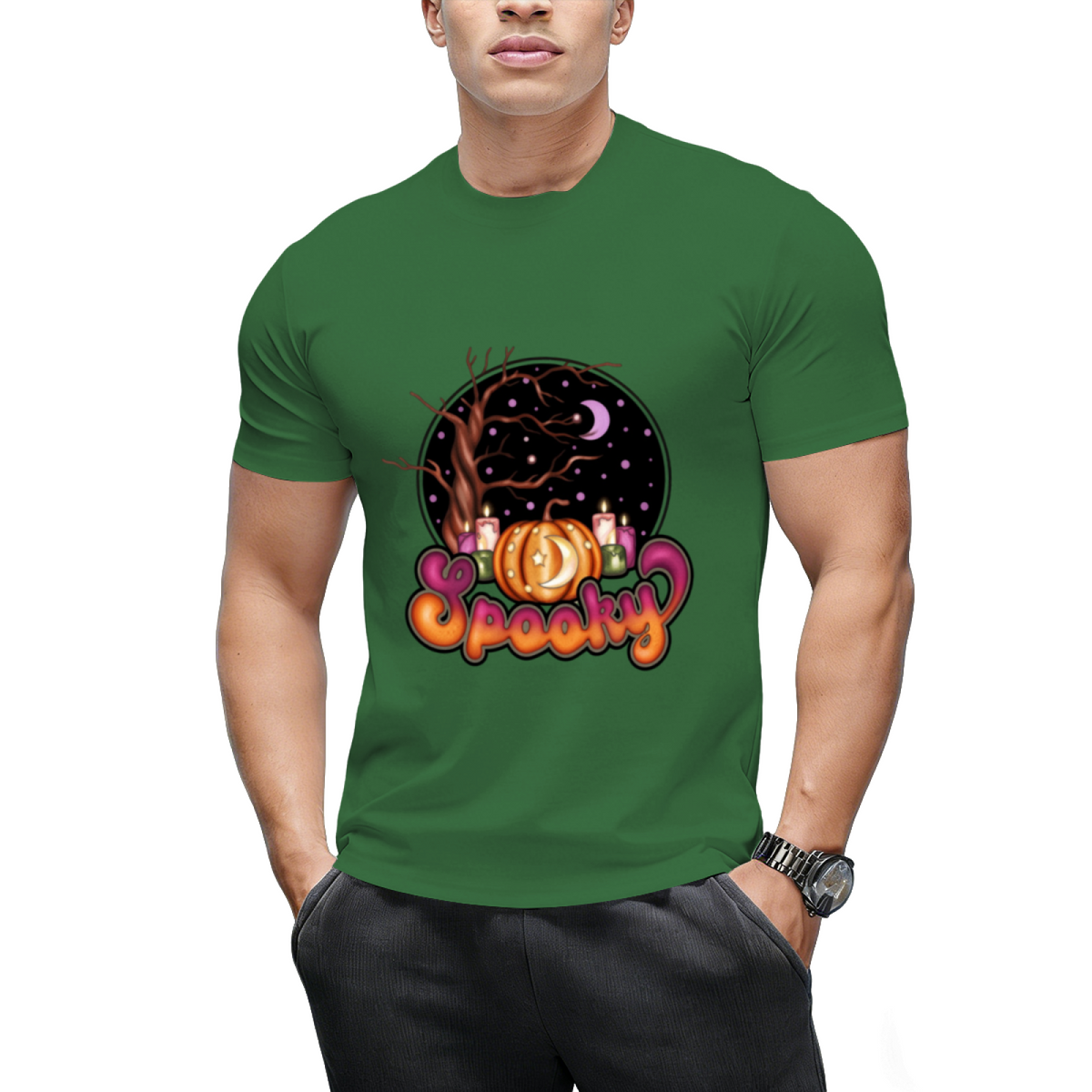 Spooky Retro Halloween Design Graphic T-Shirt