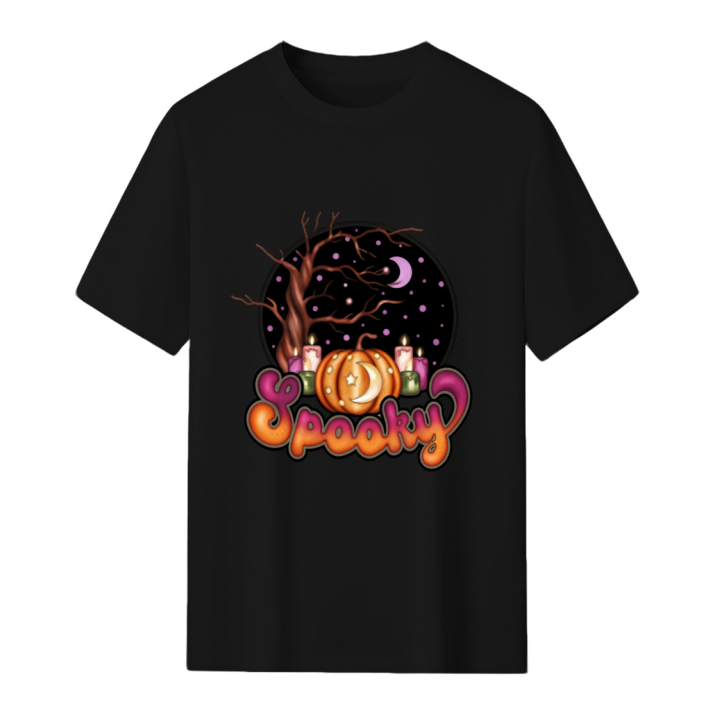 Spooky Retro Halloween Design Graphic T-Shirt