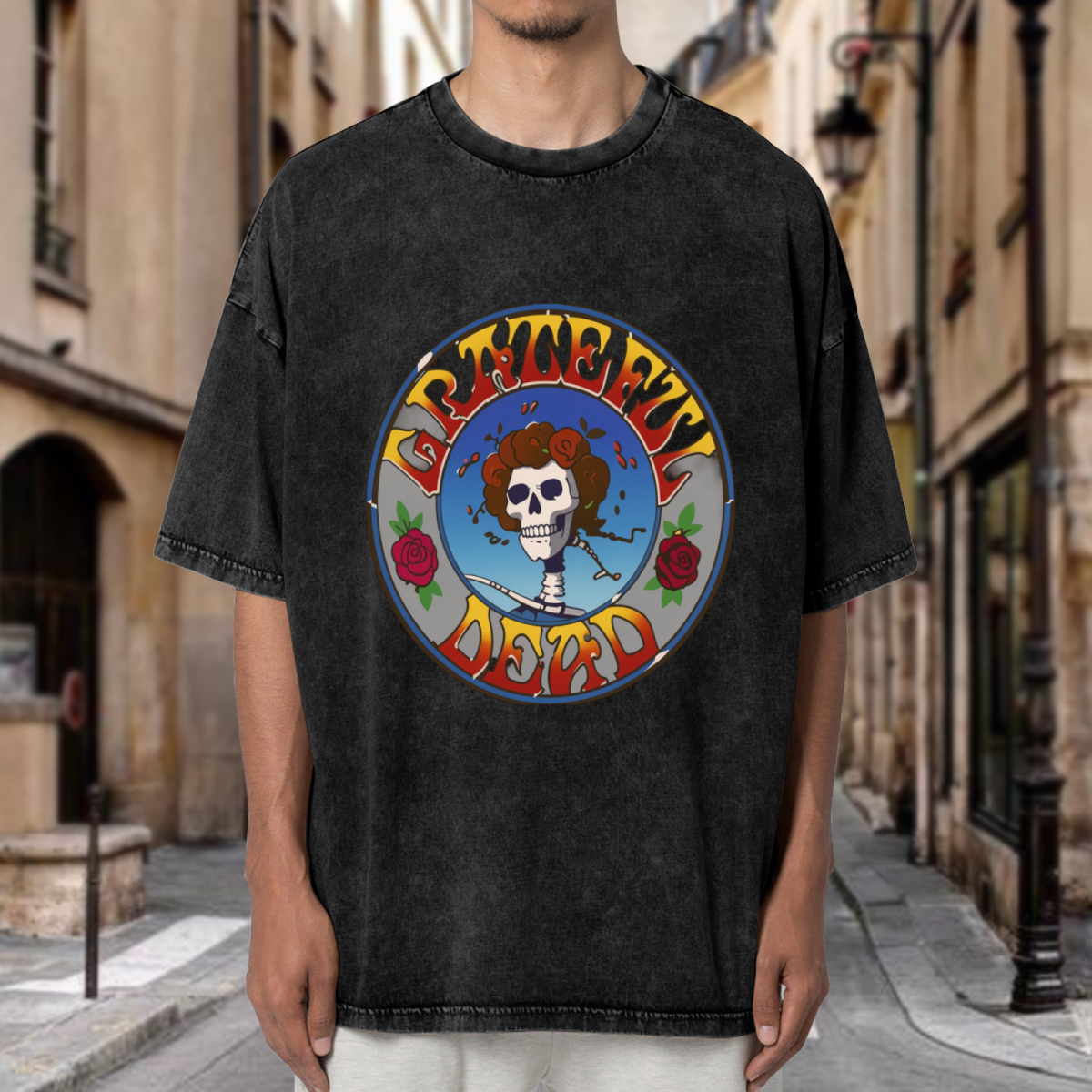Grateful Dead Skull Roses Bertha washed graphic T-shirt, product image