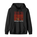 Hoodie product image with something in the way radio artwork, black colorway
