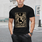 The Black Cat Halloween Tarot Card Graphic T-Shirt