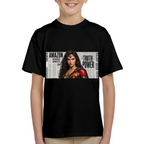 Warrior Newspaper Art Kid's T-Shirt for Casual Outings