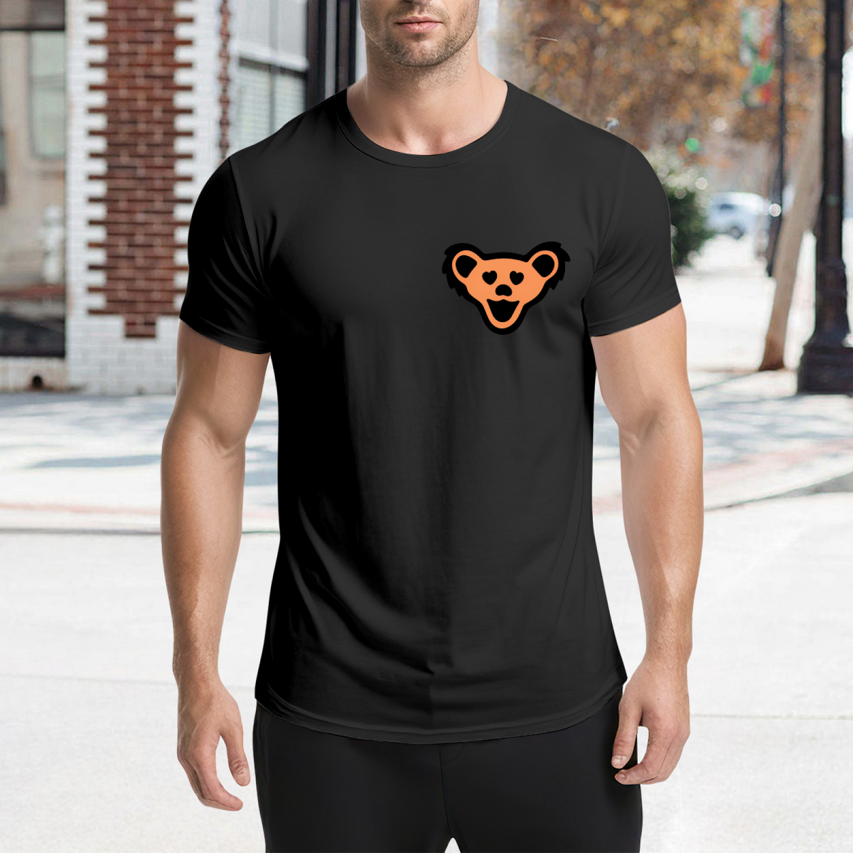 Grateful Dead Granite Heather Bear Ear graphic T-shirt product image