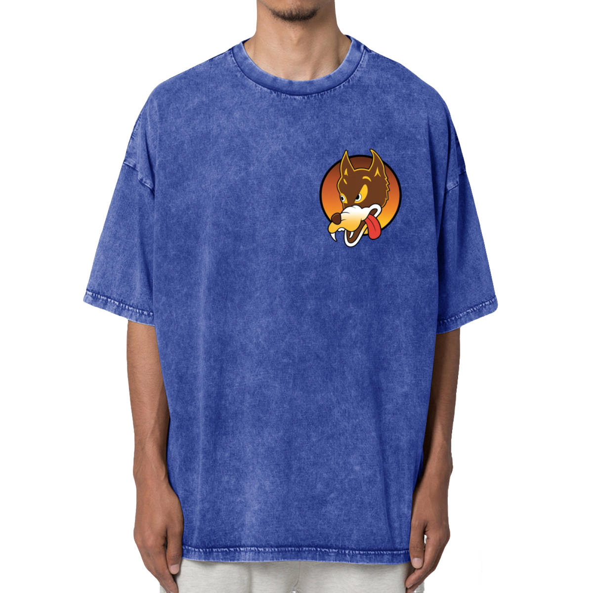Grateful Dead Jerry Garcia - Wolf Guitar Emblem Washed Graphic T-Shirt
