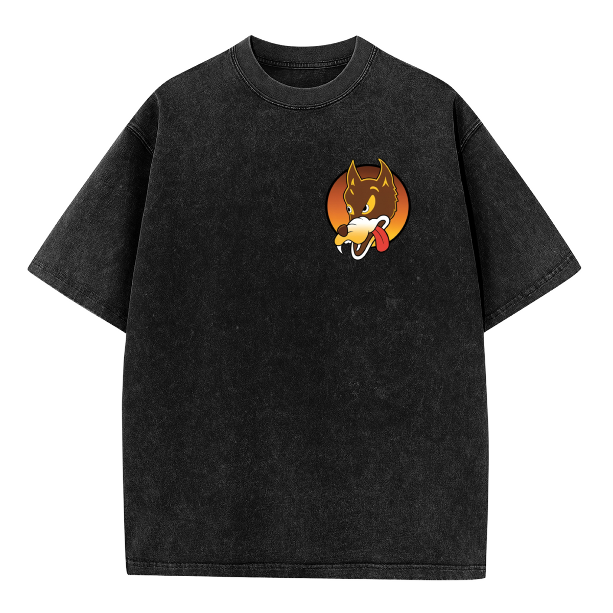 Grateful Dead Jerry Garcia - Wolf Guitar Emblem washed graphic T-shirt, product image