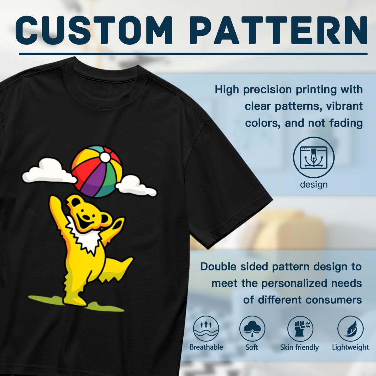 Grateful Dead Sunny Dancing Bear graphic T-shirt product image