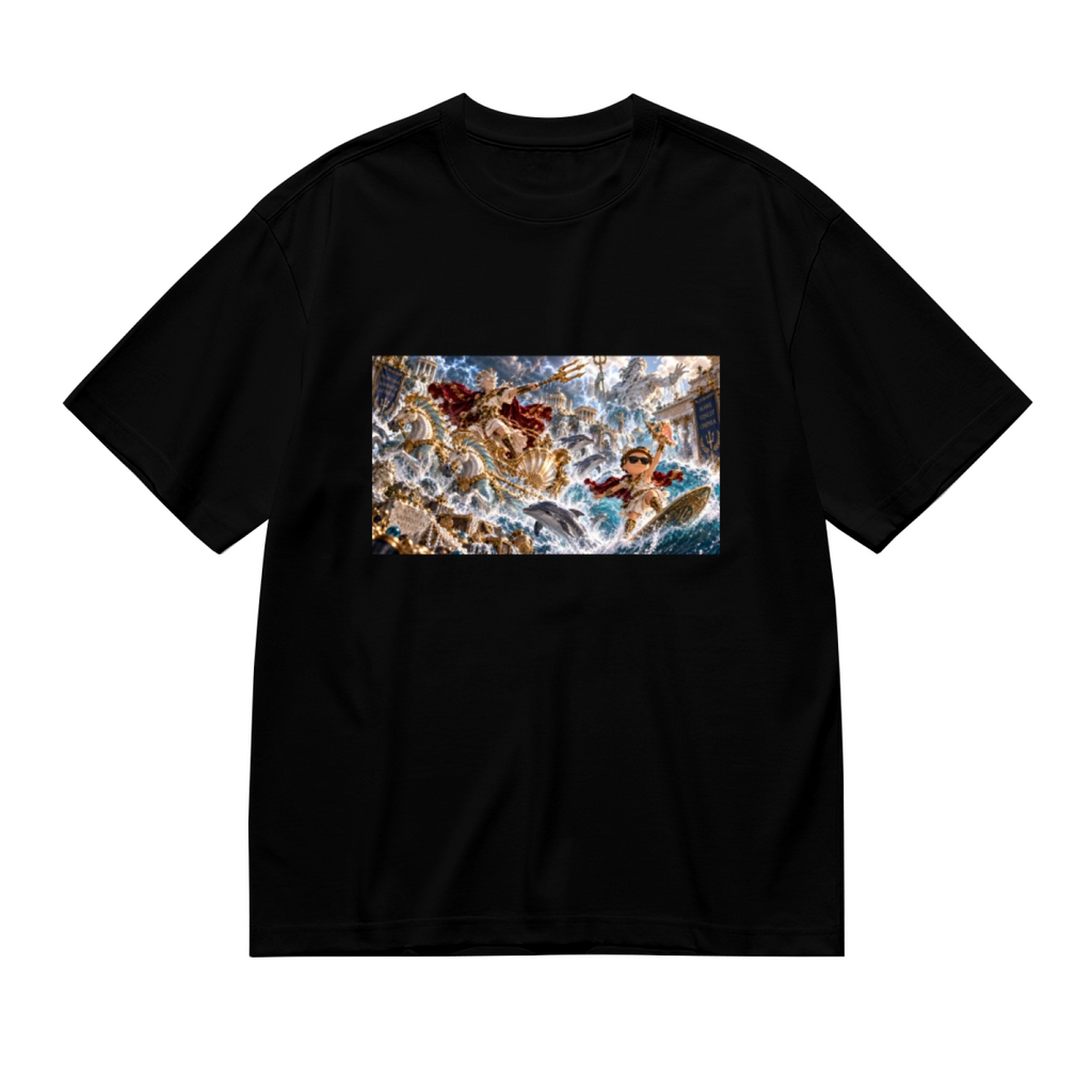 Golden Trident Sea Clash Women's T-Shirt for Summer