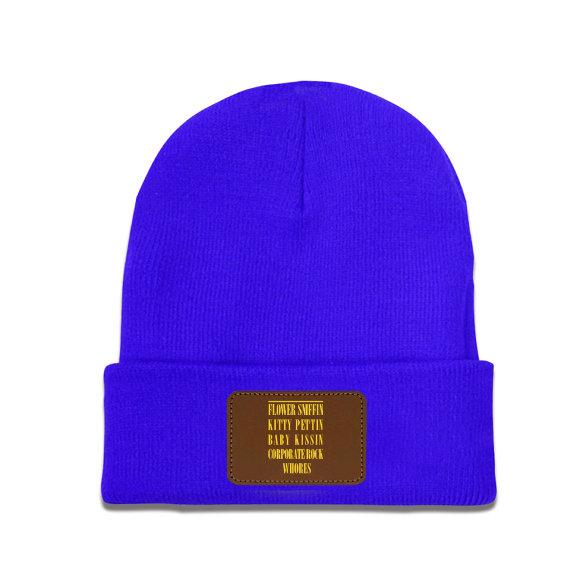 Nirvana Smiley Face Graphic Knit Beanie with Patch