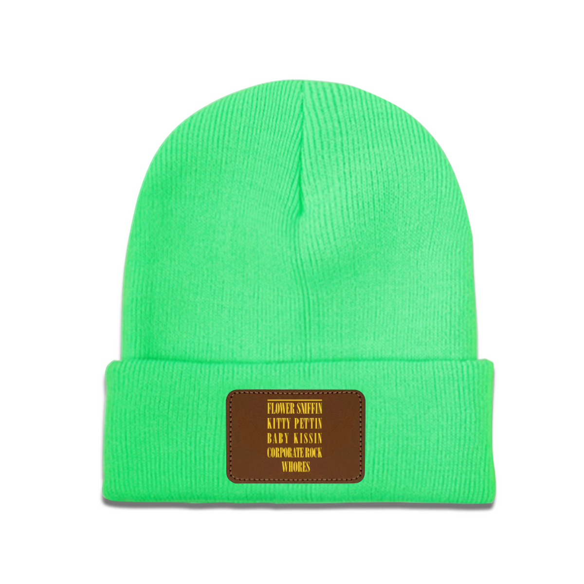 Nirvana Smiley Face Graphic Knit Beanie with Patch