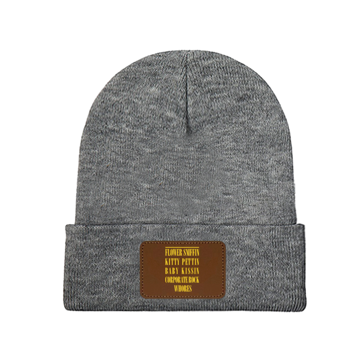 Nirvana Smiley Face Graphic Knit Beanie with Patch