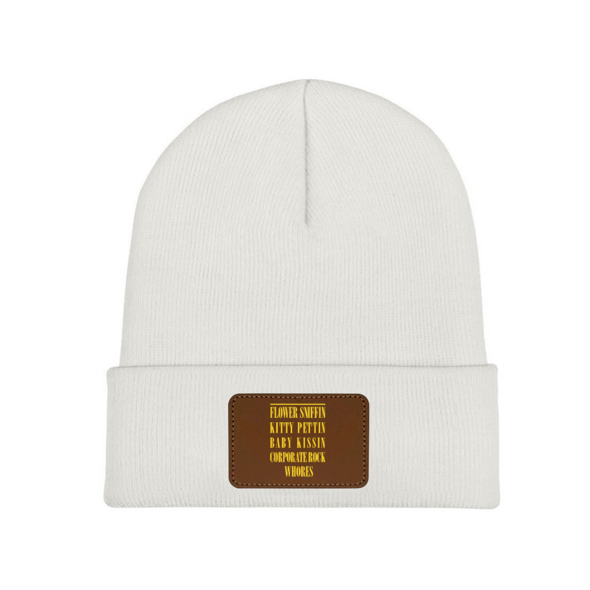 Nirvana Smiley Face Graphic Knit Beanie with Patch
