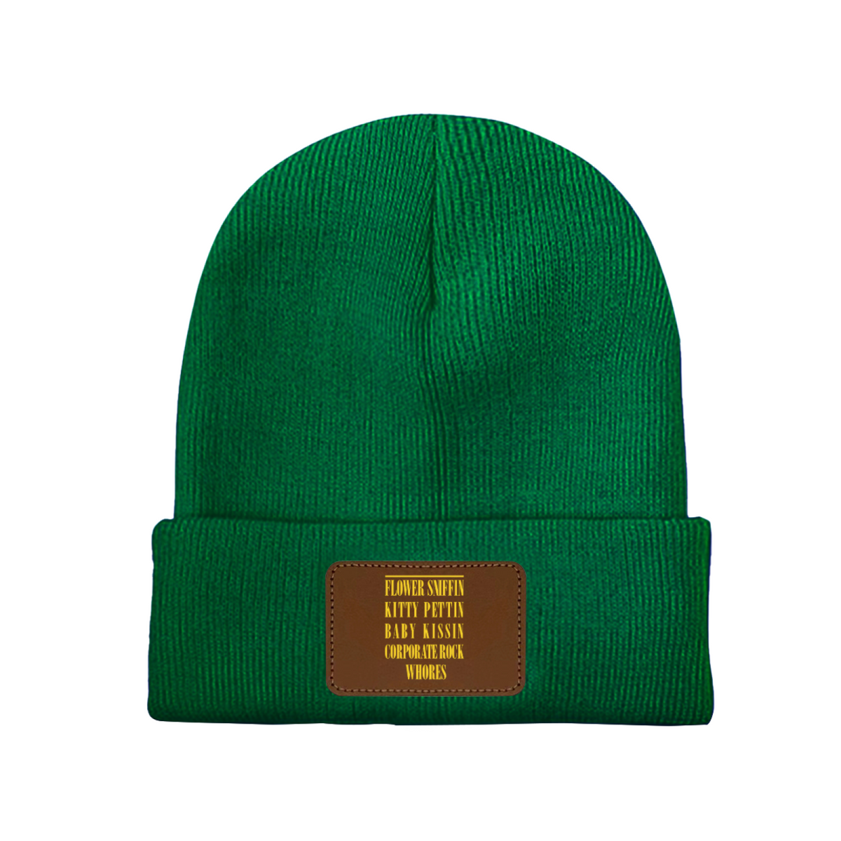 Nirvana Smiley Face Graphic Knit Beanie with Patch