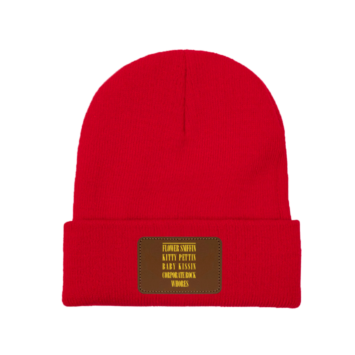 Nirvana Smiley Face Graphic Knit Beanie with Patch