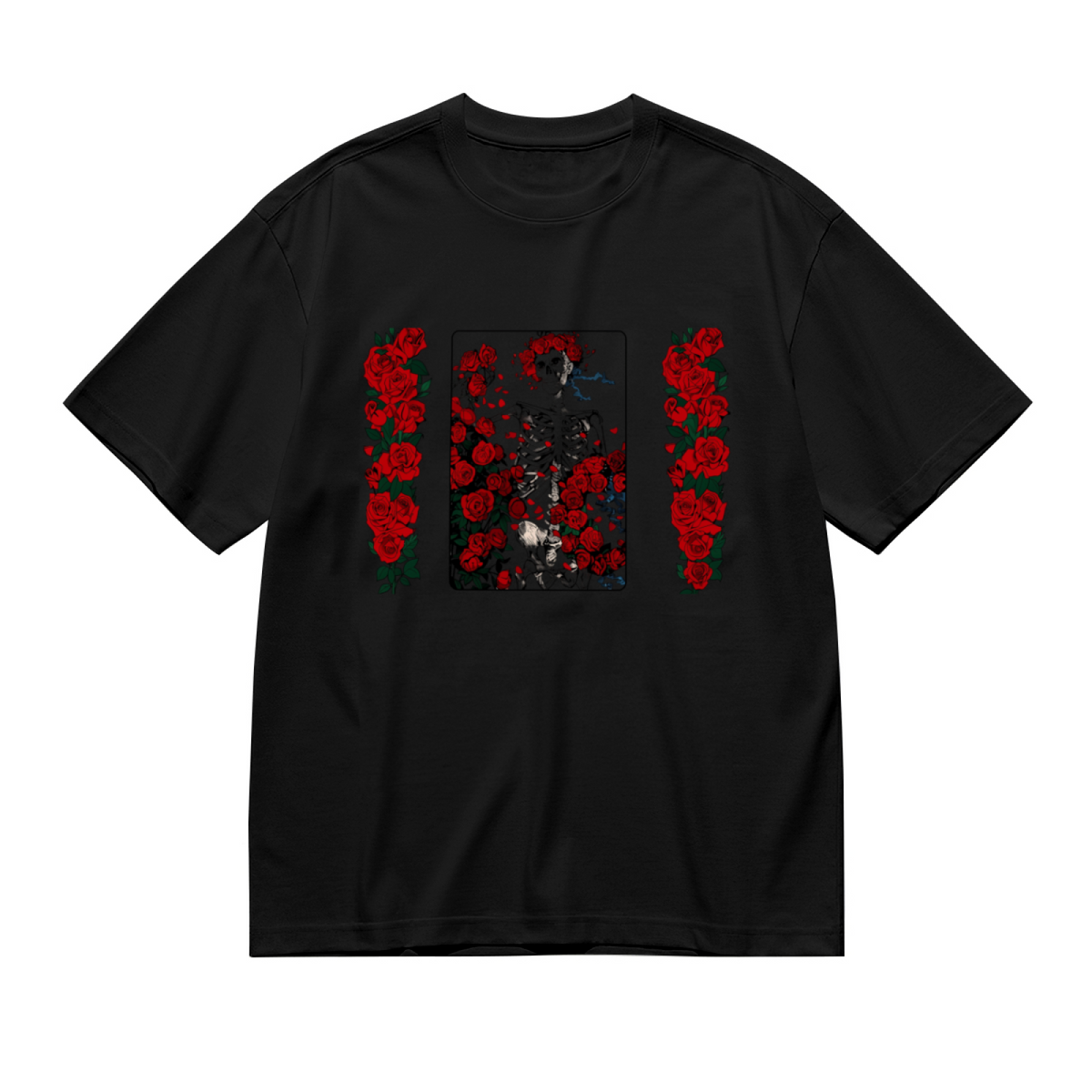 Grateful Dead Woodcut Wheel Roses graphic T-shirt product image