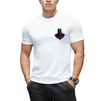 Red Bat Chest Portrait Men's T-Shirt for Casual Style