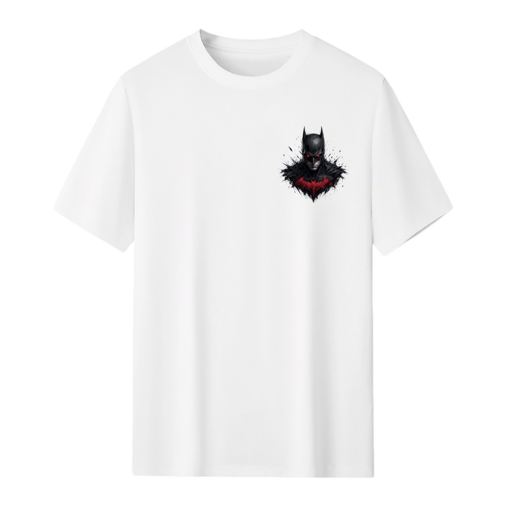 Red Bat Chest Portrait Men's T-Shirt for Casual Style