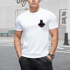 Red Bat Chest Portrait Men's T-Shirt for Casual Style